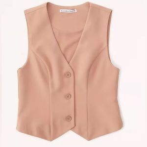 Abercrombie & Fitch - Light Brown Tailored Vest Set Top (*size XS*)